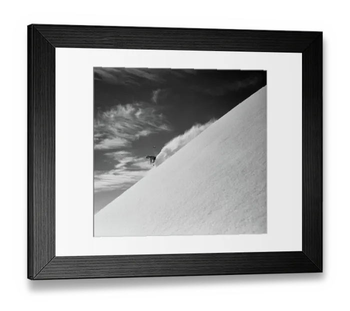 Framed Print : Skier Going Downhill Framed Print : Skier Going Downhill