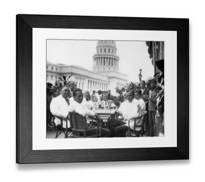 Framed Print : Outdoor Cafe Scene In 1950S Havana Framed Print : Outdoor Cafe Scene In 1950S Havana