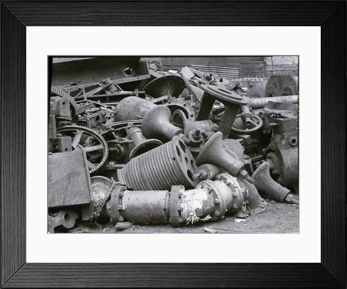 Framed Print : Round Scrap Iron Ready For Melting Framed Print : Round Scrap Iron Ready For Melting