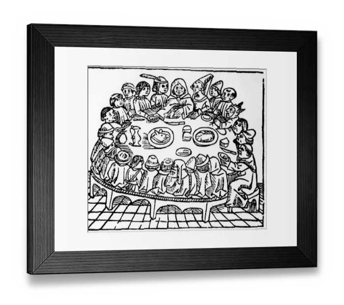 Framed Print : Picture Of The Canterbury Pilgrams Framed Print : Picture Of The Canterbury Pilgrams