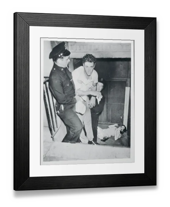Framed Print : Police Capturing Francis Cuniffe