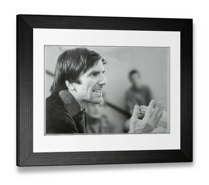 Framed Print : Red Rudi Dutshke Speaking at Microphone Framed Print : Red Rudi Dutshke Speaking at Microphone