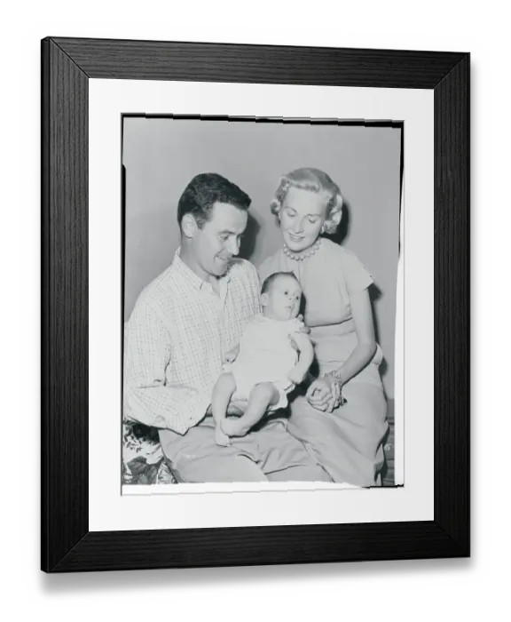 Framed Print : Jack Lemmon and His Family Framed Print : Jack Lemmon and His Family