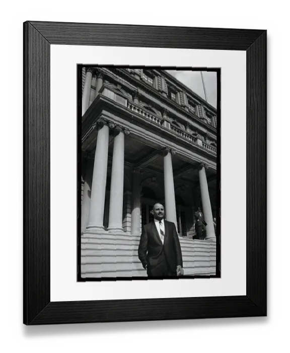 Framed Print : Percy Sutton Standing in Front of Building Framed Print : Percy Sutton Standing in Front of Building