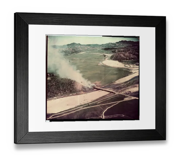 Framed Print : Ammunition Truck Exploding on Bridge Framed Print : Ammunition Truck Exploding on Bridge