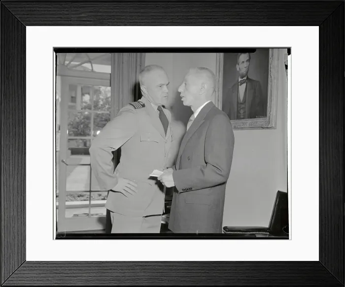 Framed Print : Military Officers Standing in Office Framed Print : Military Officers Standing in Office