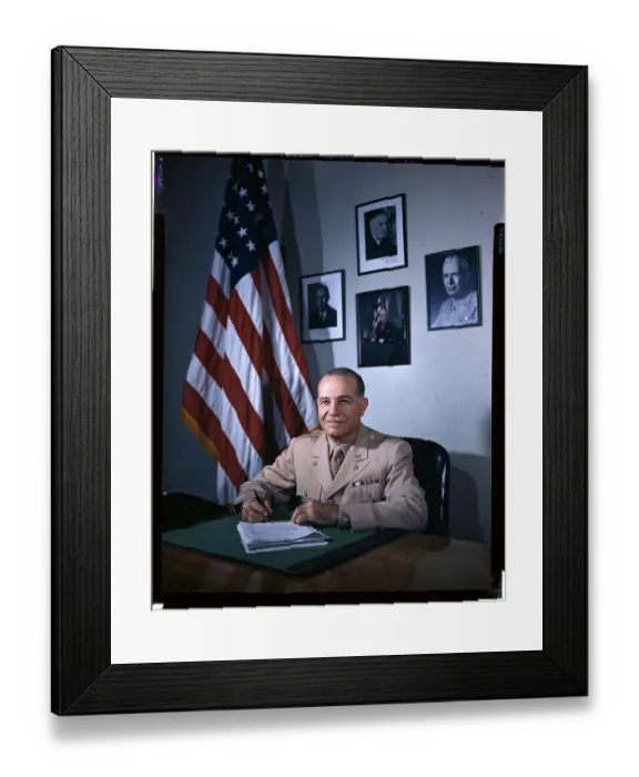 Framed Print : General Maurice Hirsch Sitting at Desk Framed Print : General Maurice Hirsch Sitting at Desk