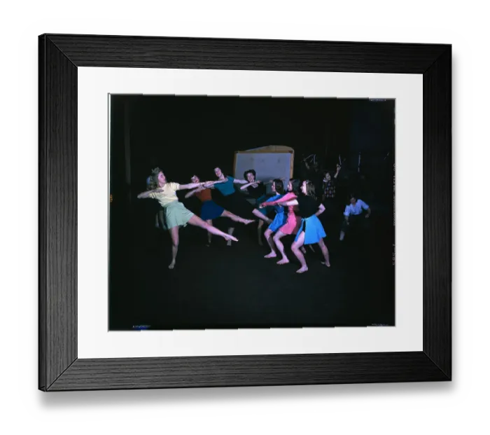 Framed Print : Young Women Performing Dance Framed Print : Young Women Performing Dance