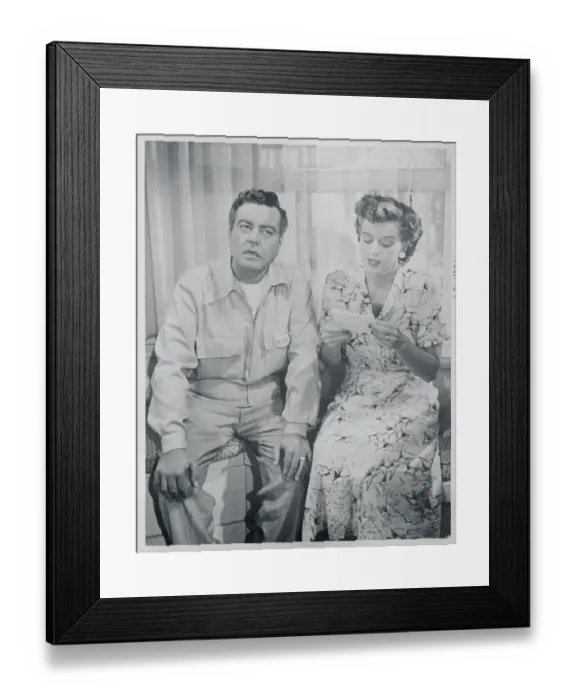 Framed Print : Portrait of Jackie Gleason and Rosemary DeCamp Framed Print : Portrait of Jackie Gleason and Rosemary DeCamp