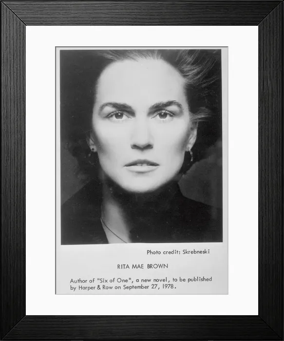 Framed Print : Portrait of Rita Mae Brown Framed Print : Portrait of Rita Mae Brown