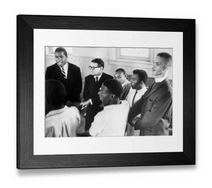 Framed Print : Civil Rights Workers Holding Hands and Singing Framed Print : Civil Rights Workers Holding Hands and Singing