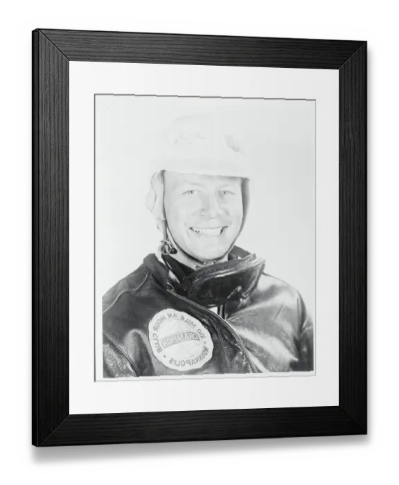 Framed Print : Portrait of Race Car Driver Dick Rathman Framed Print : Portrait of Race Car Driver Dick Rathman