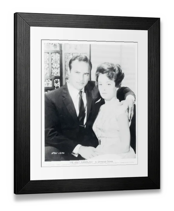 Framed Print : Portrait of Marlon Brando with Sandra Church Framed Print : Portrait of Marlon Brando with Sandra Church
