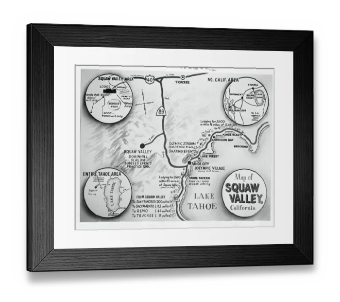 Framed Print : Olympic Layout Map Framed Print : Olympic Layout Map