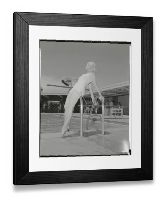 Framed Print : Actress Mamie Van Doren Posing by Swimming Pool Framed Print : Actress Mamie Van Doren Posing by Swimming Pool