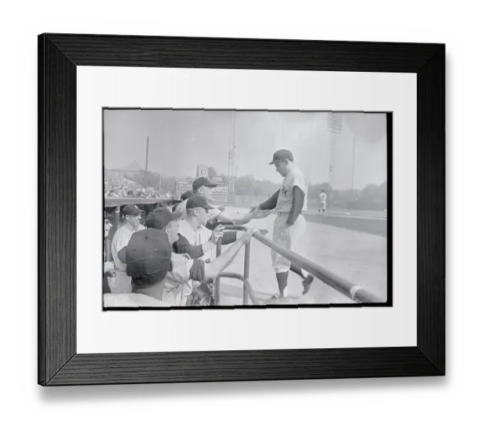 Framed Print : Yogi Berra Shaking Hands With Players Framed Print : Yogi Berra Shaking Hands With Players