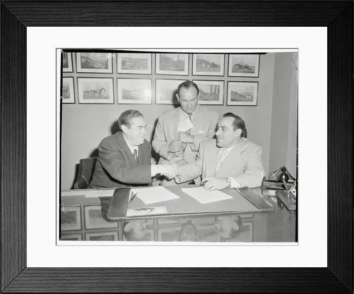 Framed Print : Yogi Berra After Signing Contract Framed Print : Yogi Berra After Signing Contract