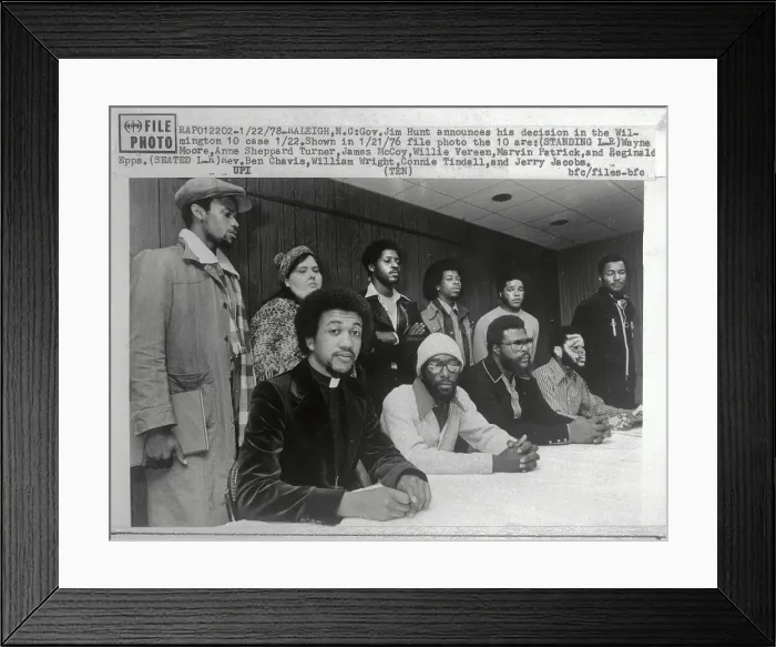Framed Print : Wilmington 10 Sitting and Standing at Conference