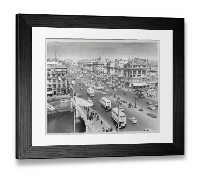 Framed Print : Pedestrians and Traffic on Dublin Street Framed Print : Pedestrians and Traffic on Dublin Street