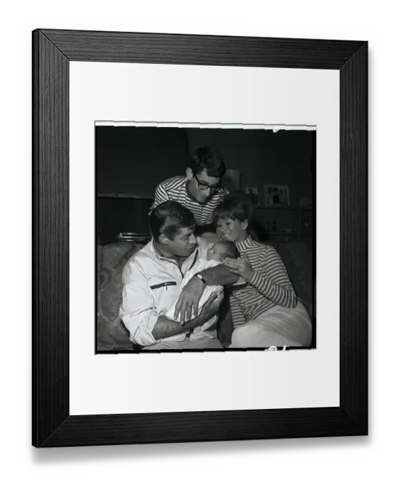 Framed Print : Jerry Lewis Talking to his Grand Baby Framed Print : Jerry Lewis Talking to his Grand Baby