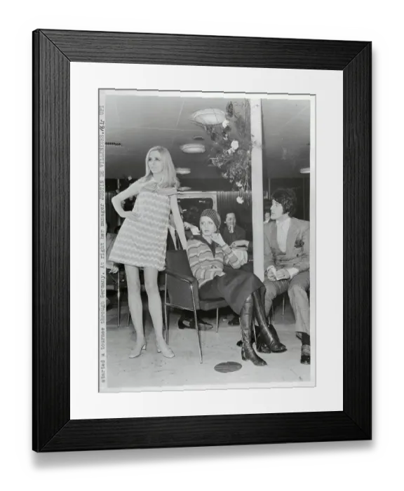 Framed Print : Twiggy Sitting in Chair at Fashion Affair Framed Print : Twiggy Sitting in Chair at Fashion Affair