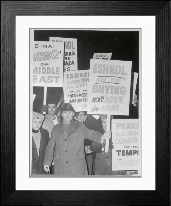 Framed Print : Anti Prime Minister Levi Eshkol Protest Framed Print : Anti Prime Minister Levi Eshkol Protest