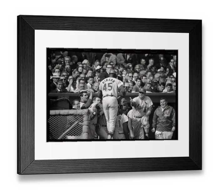 Framed Print : Bob Gibson Completing a Homerun Framed Print : Bob Gibson Completing a Homerun