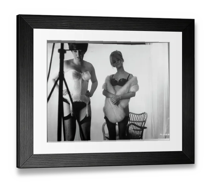 Framed Print : Kate Williams & Carol White In Lingerie