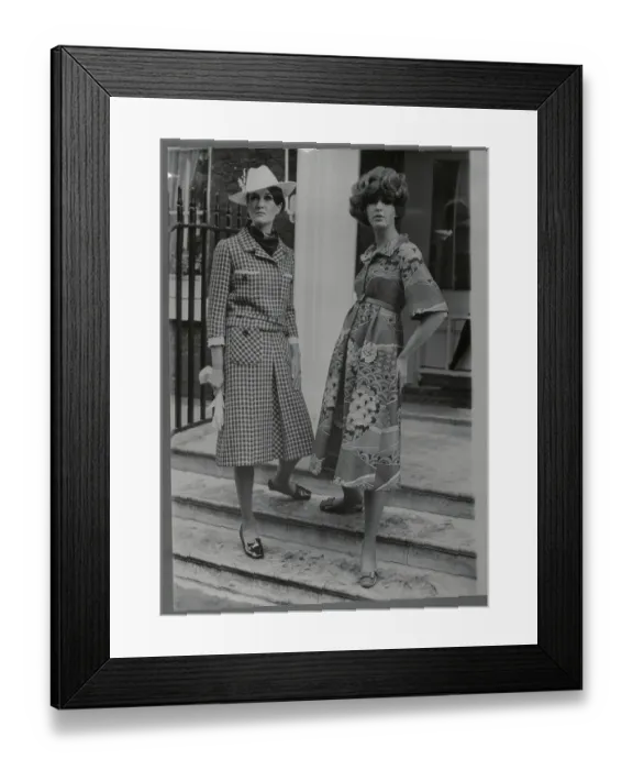Framed Print : Women Modeling Newest Fashions Framed Print : Women Modeling Newest Fashions