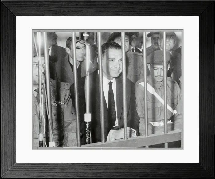 Framed Print : Shams Badran Standing Behind Bars Framed Print : Shams Badran Standing Behind Bars
