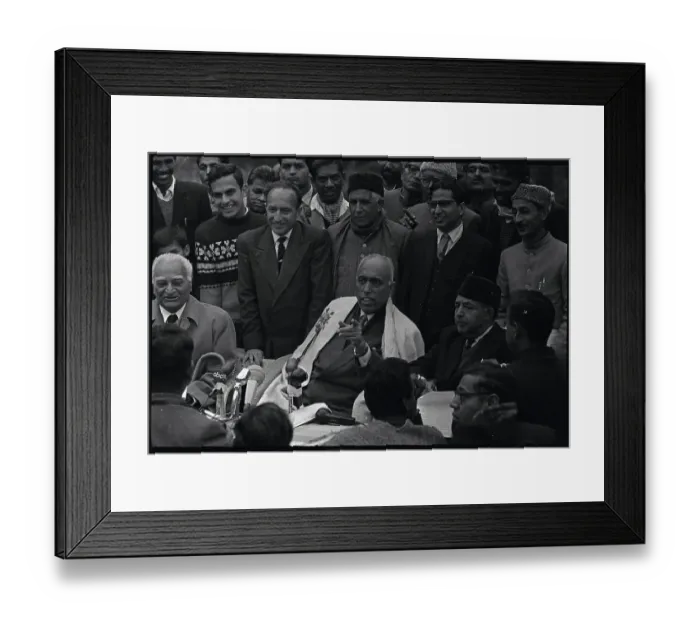 Framed Print : Former Premier Speaking to the Press Framed Print : Former Premier Speaking to the Press