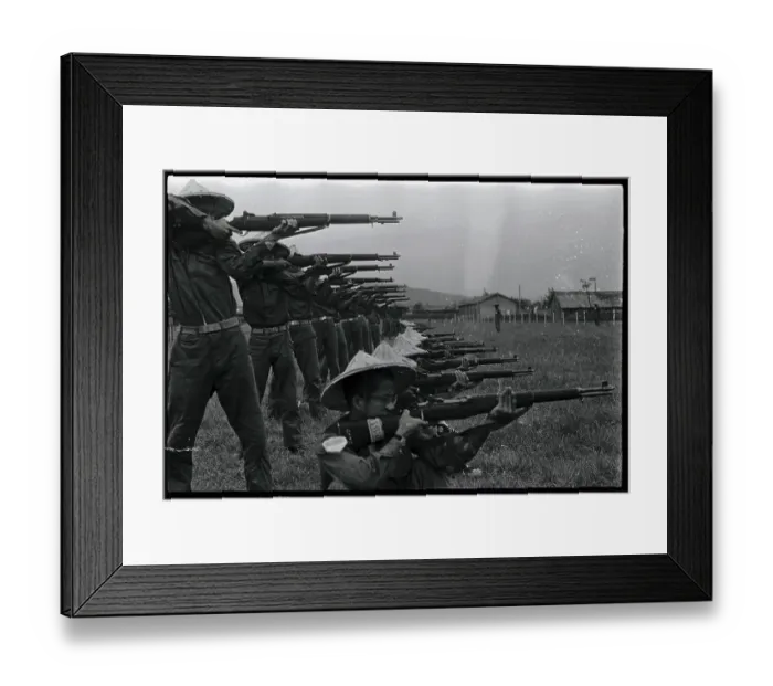 Framed Print : Students Aiming Rifles Framed Print : Students Aiming Rifles