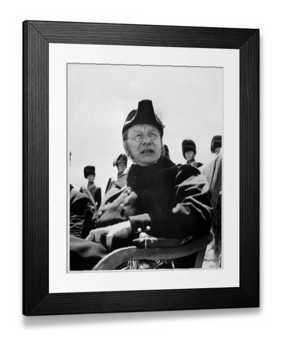 Framed Print : Sir John Gielgud Seated In Film Framed Print : Sir John Gielgud Seated In Film