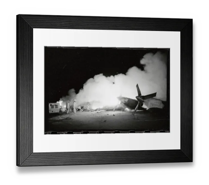 Framed Print : Smoke Filled Sky Near Airplane Framed Print : Smoke Filled Sky Near Airplane