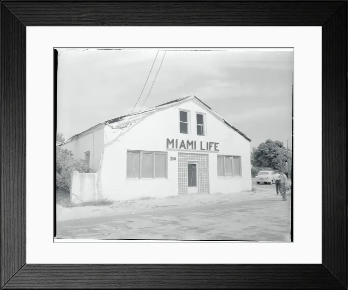 Framed Print : Exterior View of Miami Life Building Framed Print : Exterior View of Miami Life Building