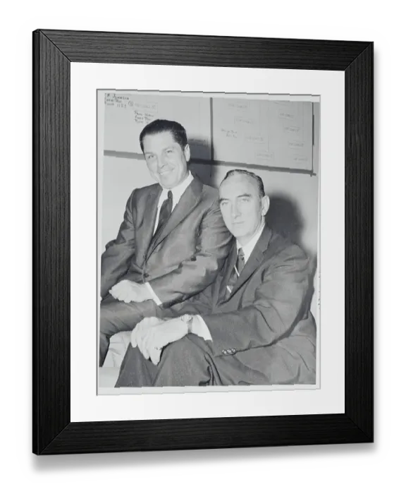 Framed Print : Portrait of James Hoffa and Harold Gibbons Framed Print : Portrait of James Hoffa and Harold Gibbons