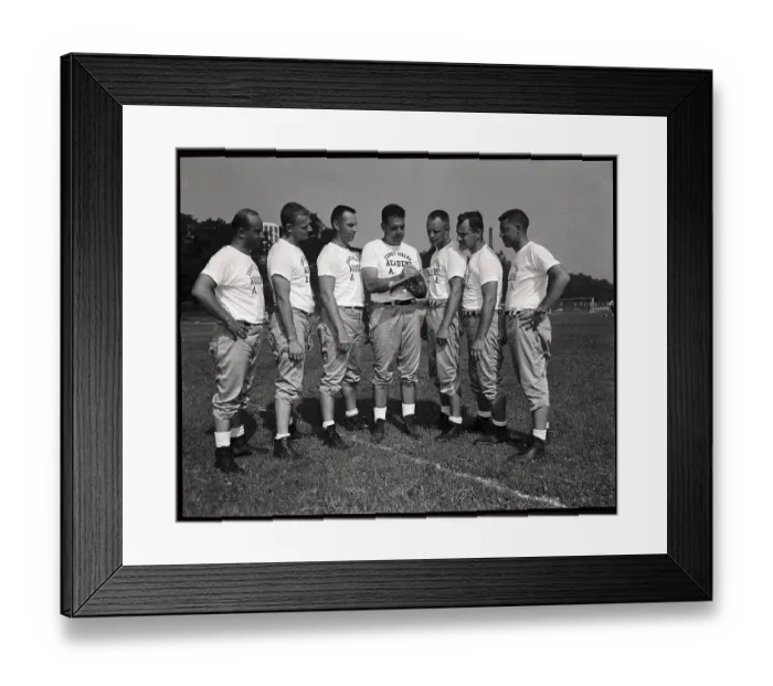 Framed Print : Otto Graham Outlining Routine to Staff Framed Print : Otto Graham Outlining Routine to Staff