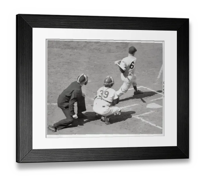 Framed Print : Mickey Mantle and Roy Campanella in Position to Play Baseball Framed Print : Mickey Mantle and Roy Campanella in Position to Play Baseball