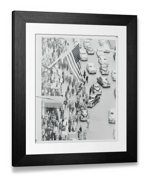 Framed Print : People Picketing at the Waldorf Astoria Framed Print : People Picketing at the Waldorf Astoria