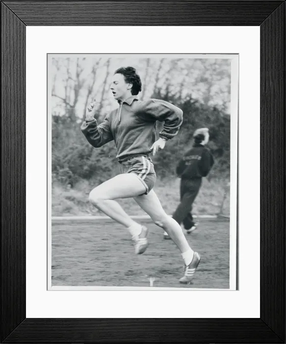 Framed Print : Jean Scrivens Training For Olympics Framed Print : Jean Scrivens Training For Olympics