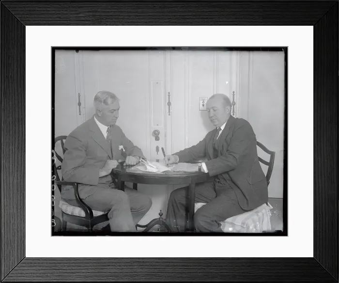 Framed Print : Knute Rockne Signing Contract Framed Print : Knute Rockne Signing Contract