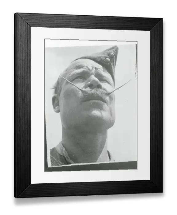 Framed Print : Soldier with Long Moustache Framed Print : Soldier with Long Moustache