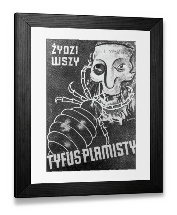 Framed Print : Anti-Semetic Poster Posted in Poland Framed Print : Anti-Semetic Poster Posted in Poland