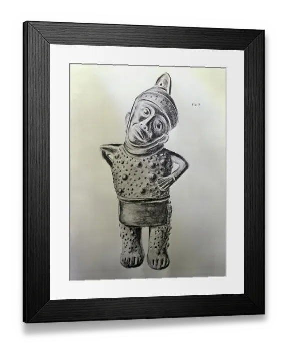 Framed Print : Incan Clay Figure of Man with Syphilis Framed Print : Incan Clay Figure of Man with Syphilis