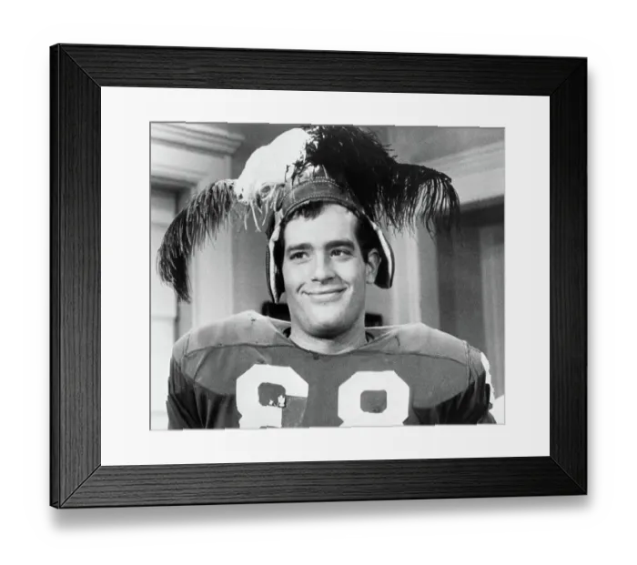 Framed Print : Scott Newman In Football Uniform & Hat