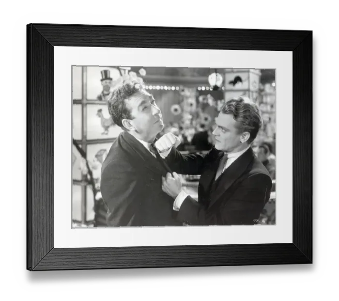 Framed Print : James Cagney Punching A Man In A Movie Framed Print : James Cagney Punching A Man In A Movie