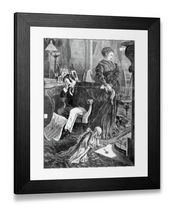 Framed Print : Husband And Wife During 1869 Crisis Framed Print : Husband And Wife During 1869 Crisis