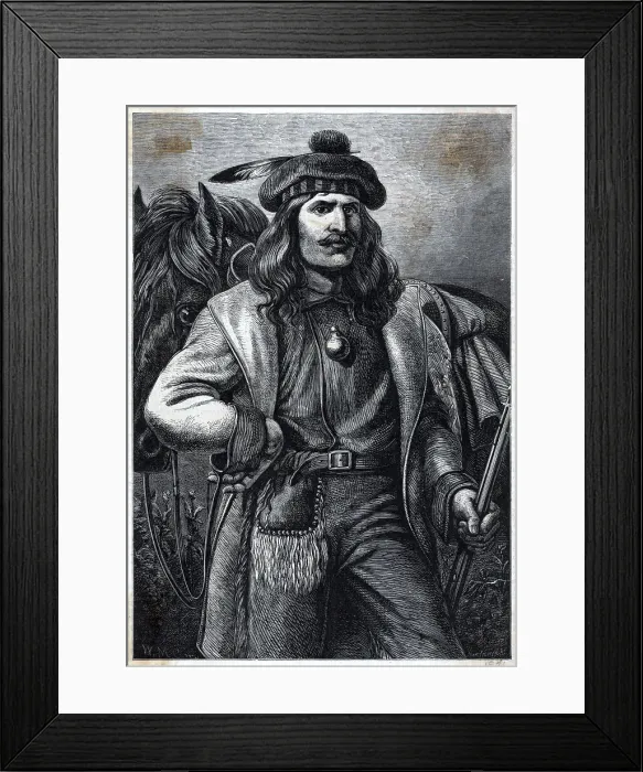 Framed Print : Canadian Trapper With Horse Framed Print : Canadian Trapper With Horse