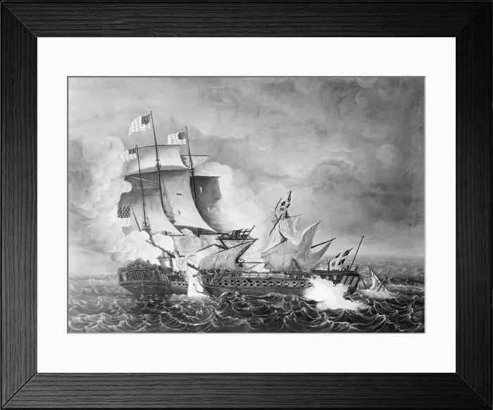 Framed Print : USS Constitution vs. HMS Guerriere by Thomas Birch Framed Print : USS Constitution vs. HMS Guerriere by Thomas Birch