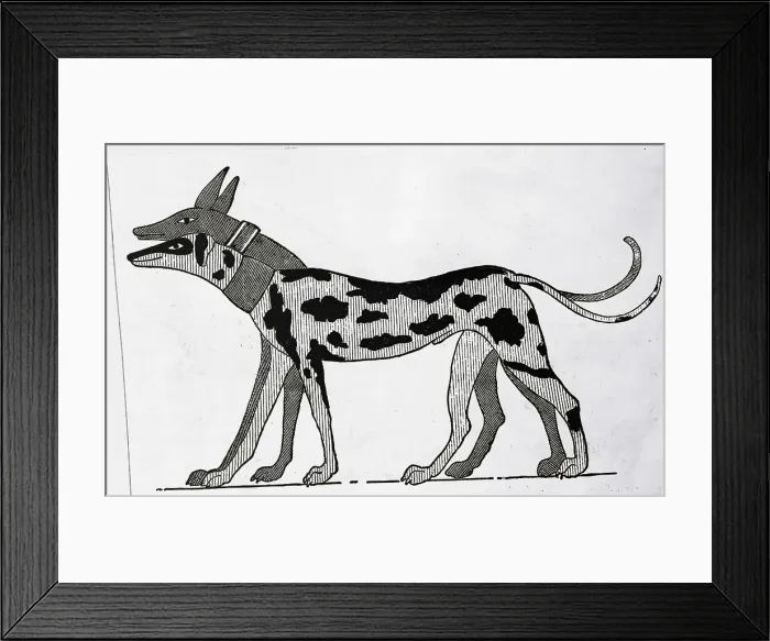 Framed Print : Two Hounds In Egyptian Painting Framed Print : Two Hounds In Egyptian Painting